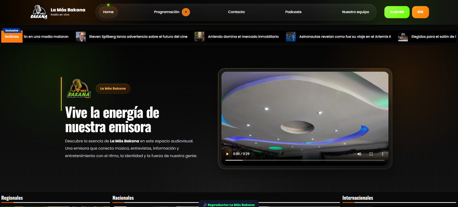 Página La Más Bakana